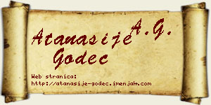 Atanasije Godeč vizit kartica